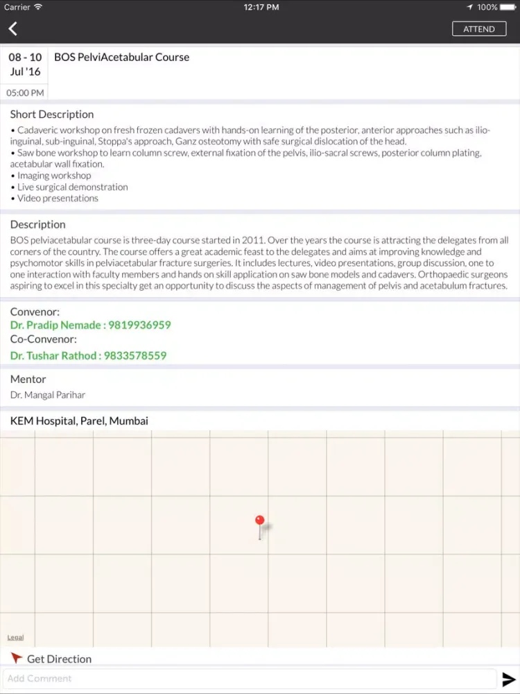 Zrzuty ekranu BOS-BOMBAY ORTHOPAEDIC SOCIETY iPad 