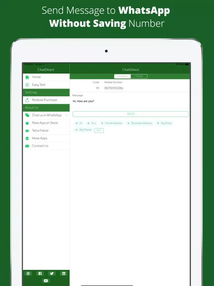 Captures d'écran de ChatDirect - Message Directly iPad 