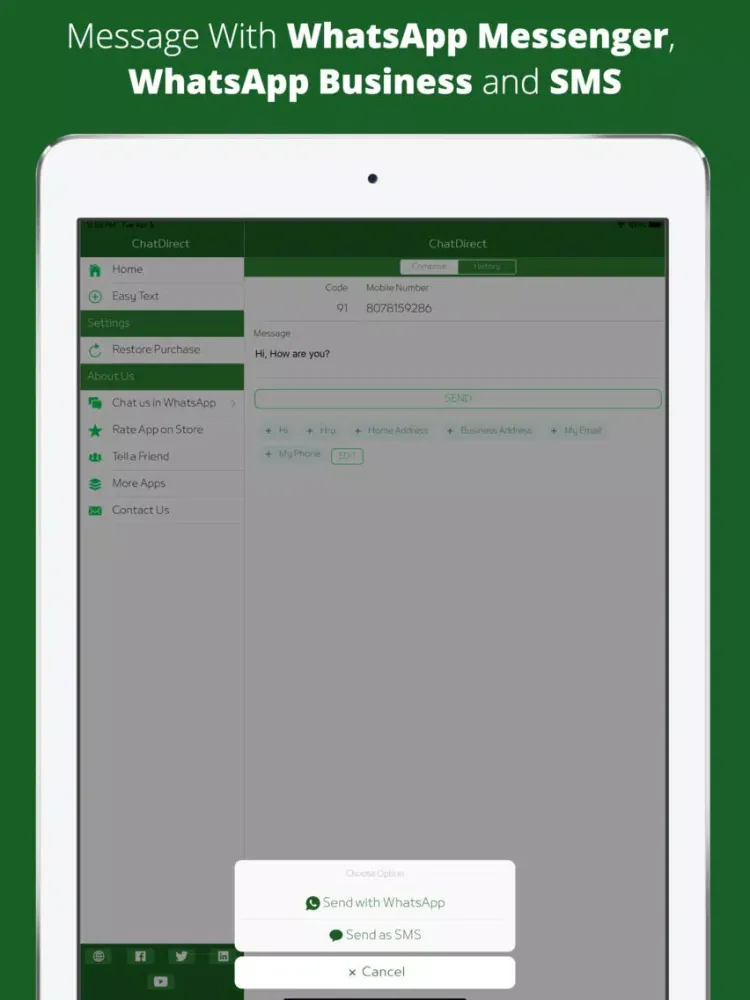 Captures d'écran de ChatDirect - Message Directly iPad 