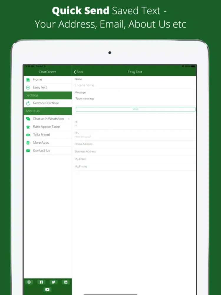 Captures d'écran de ChatDirect - Message Directly iPad 