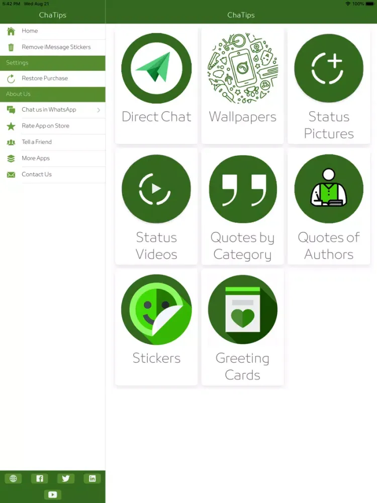 ChaTips - Status & Direct Chat iPad  スクリーンショット