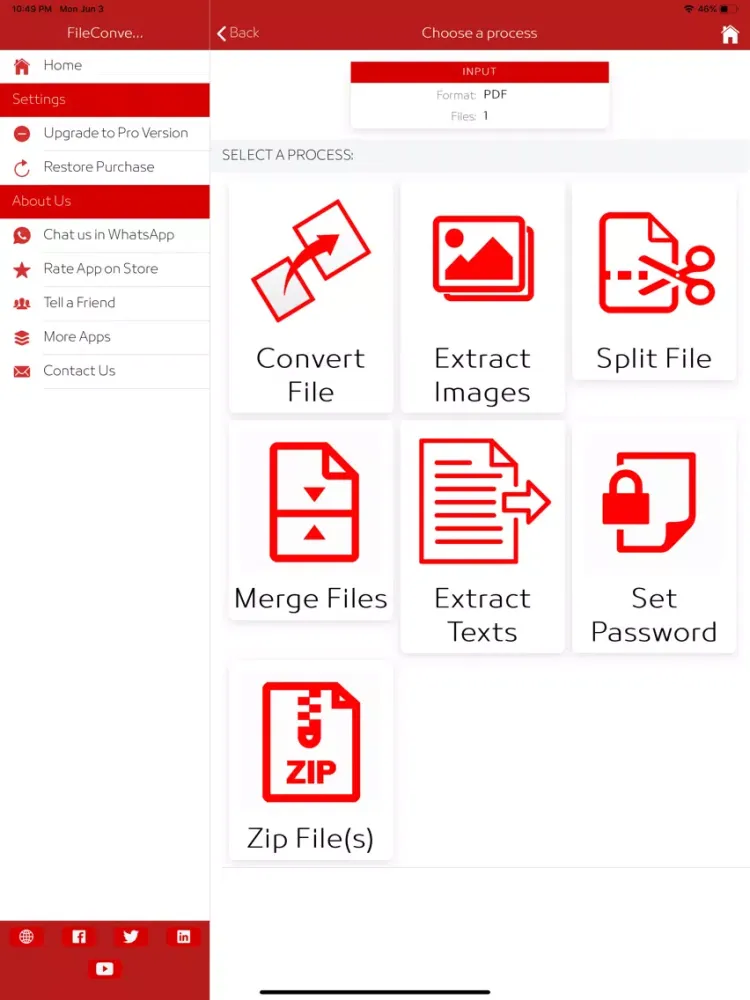 Tangkapan layar Aadhi File Converter, ZIP File iPad 