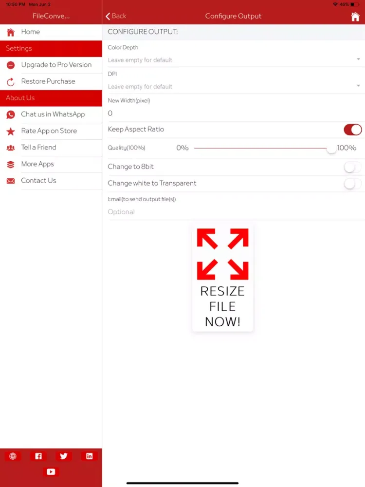 Tangkapan layar Aadhi File Converter, ZIP File iPad 