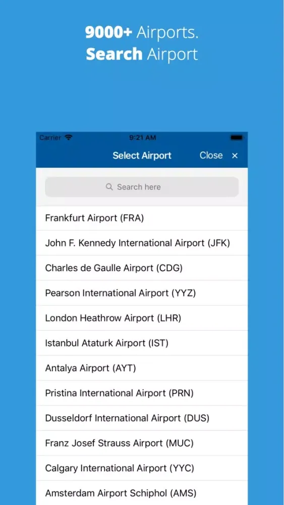 ภาพหน้าจอของ iFlight - All Airport Flights