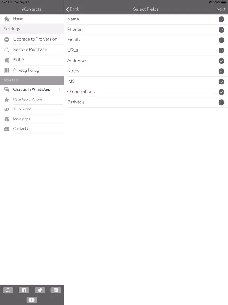 صور iKontacts - Manage Contacts iPad 