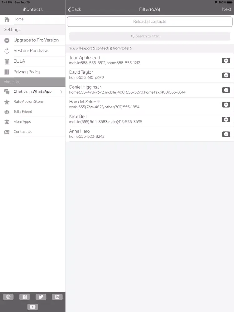 صور iKontacts - Manage Contacts iPad 