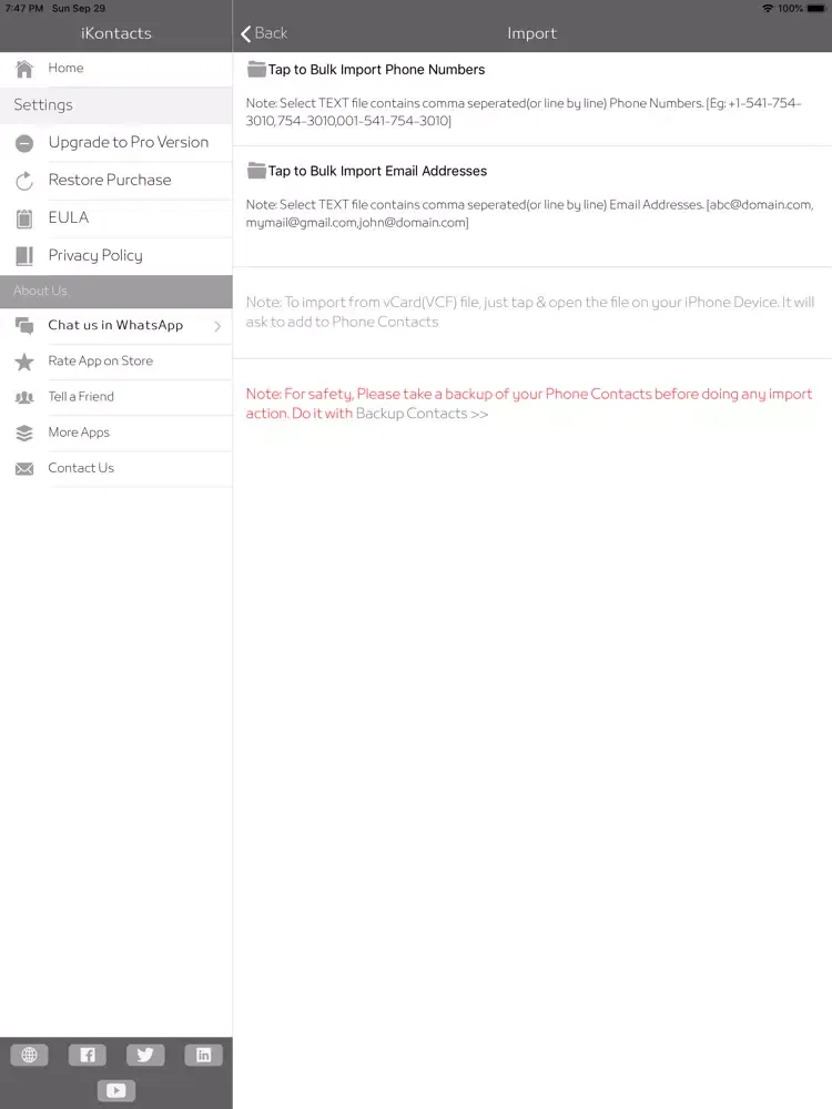 صور iKontacts - Manage Contacts iPad 
