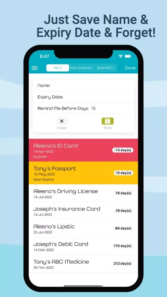 IsExpired - Expiry Reminder应用截图