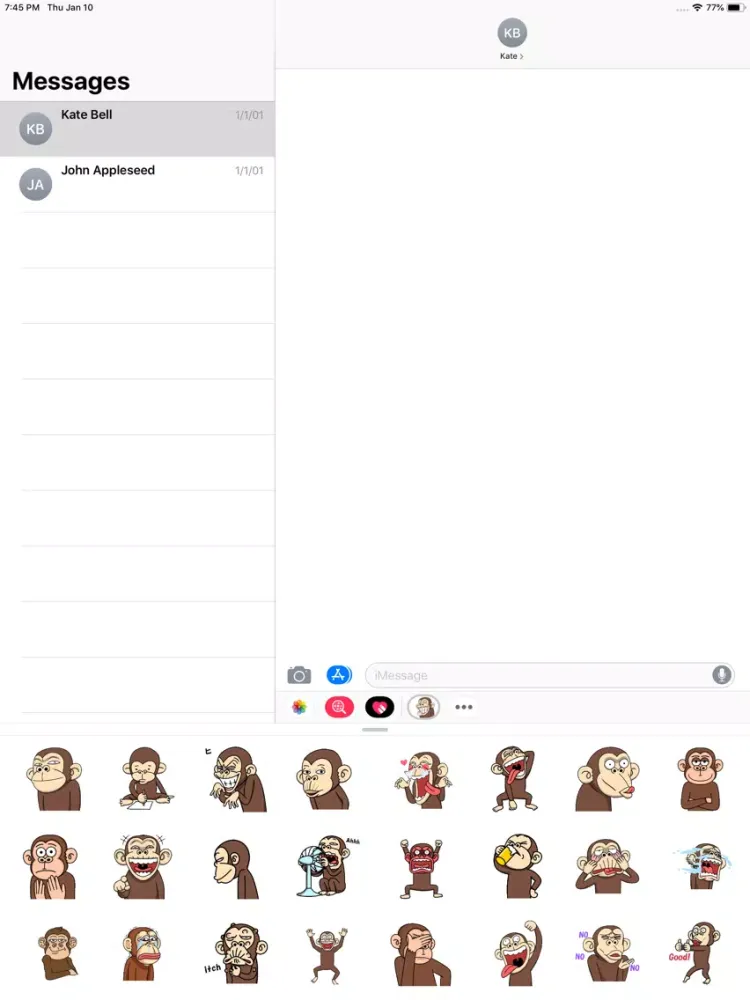 Monki - Animated Stickers iPad  Screenshots