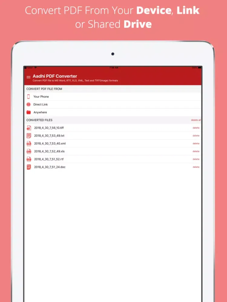 Capturas de tela do PDF Converter - Convert PDF iPad 