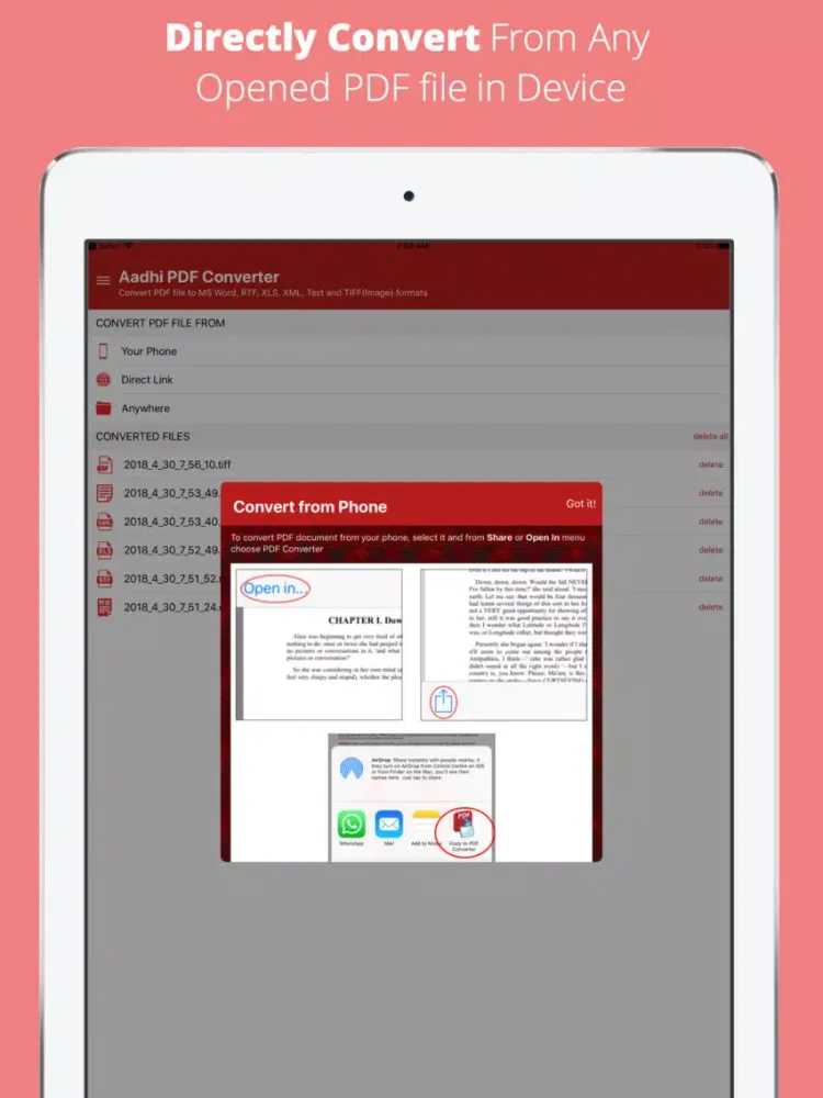 Capturas de tela do PDF Converter - Convert PDF iPad 