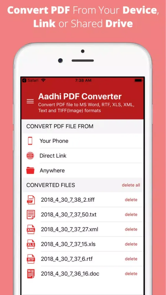 Capturas de tela do PDF Converter - Convert PDF