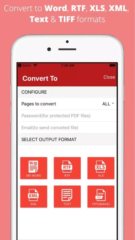 Capturas de tela do PDF Converter - Convert PDF
