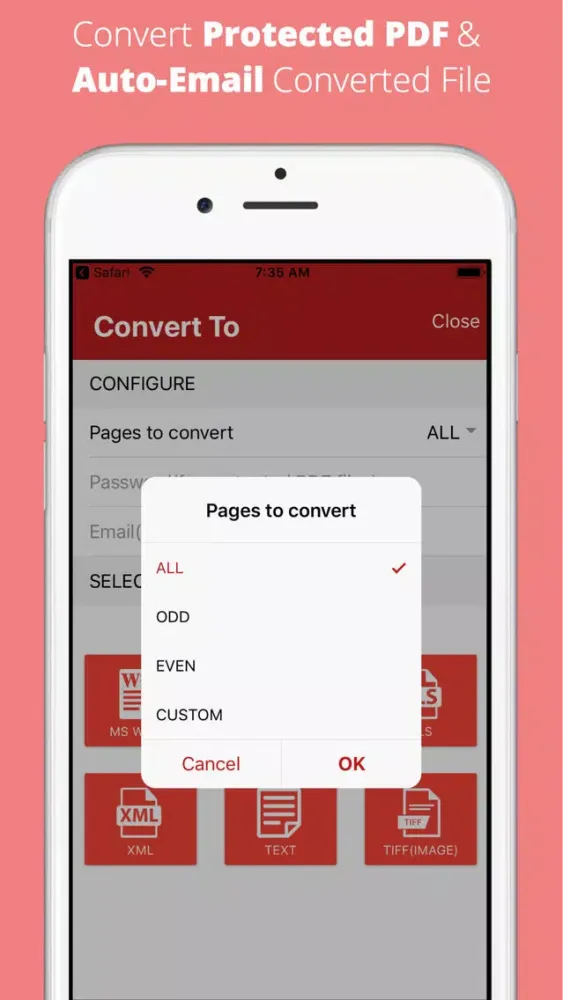 Capturas de tela do PDF Converter - Convert PDF