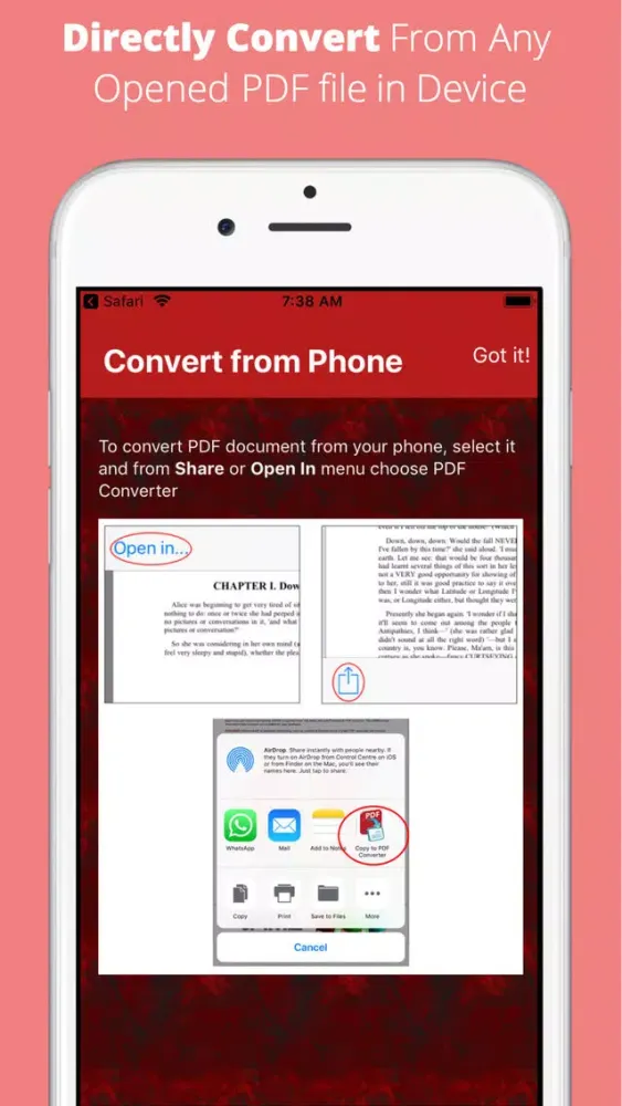 Capturas de tela do PDF Converter - Convert PDF