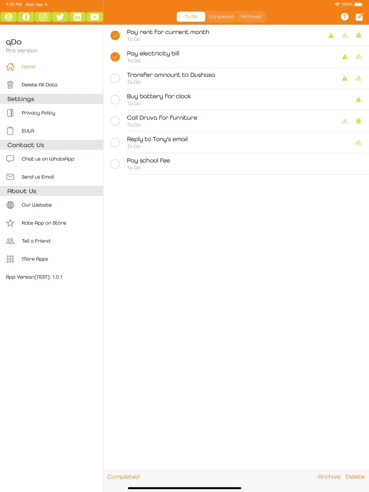تصاویر qDo - Manage Time & Daily Task iPad 