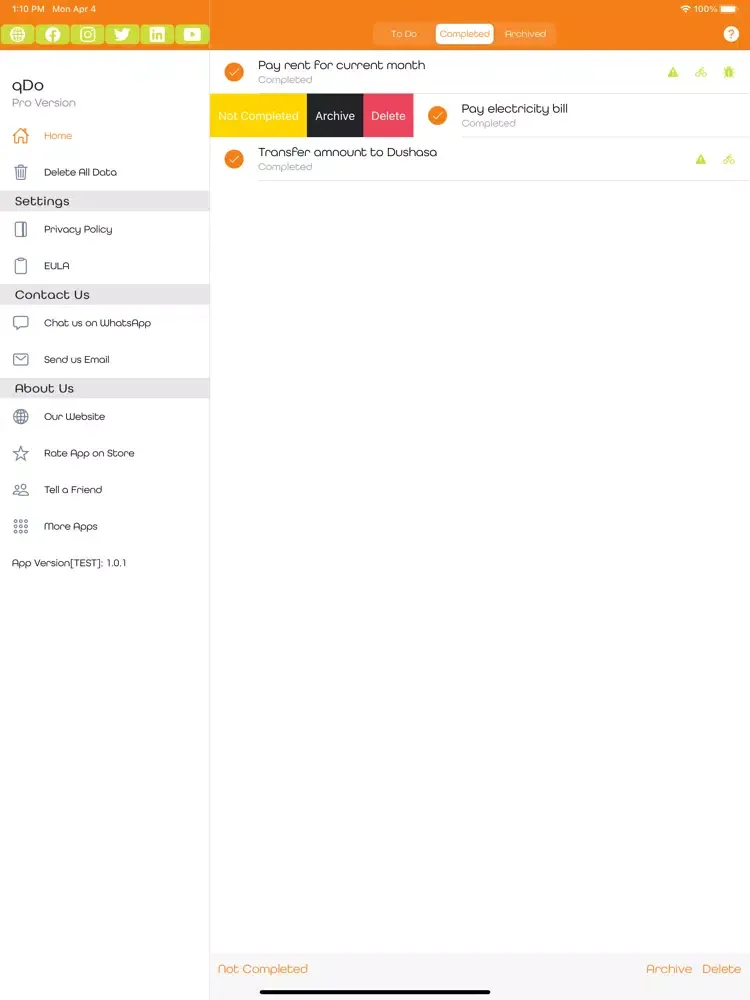 تصاویر qDo - Manage Time & Daily Task iPad 