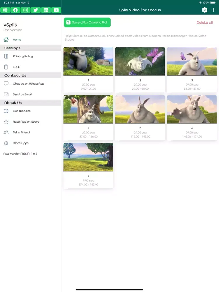 vSplit - Split Video Status iPad  Ekran Görüntüleri