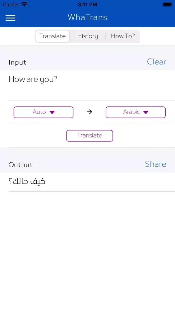 Ảnh chụp màn hình của WhaTrans Translate Chat & Text
