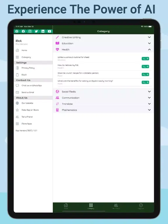 Скриншоты iBot - AI Chatbot Messenger iPad 