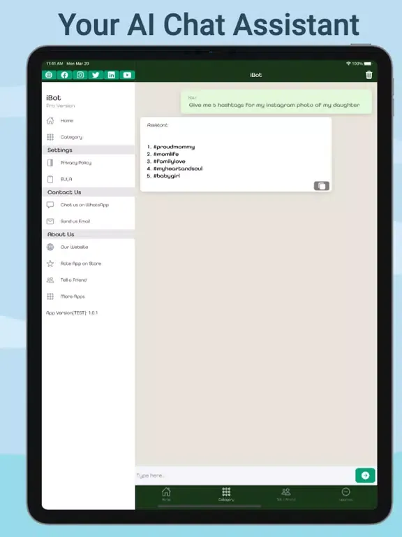 Скриншоты iBot - AI Chatbot Messenger iPad 