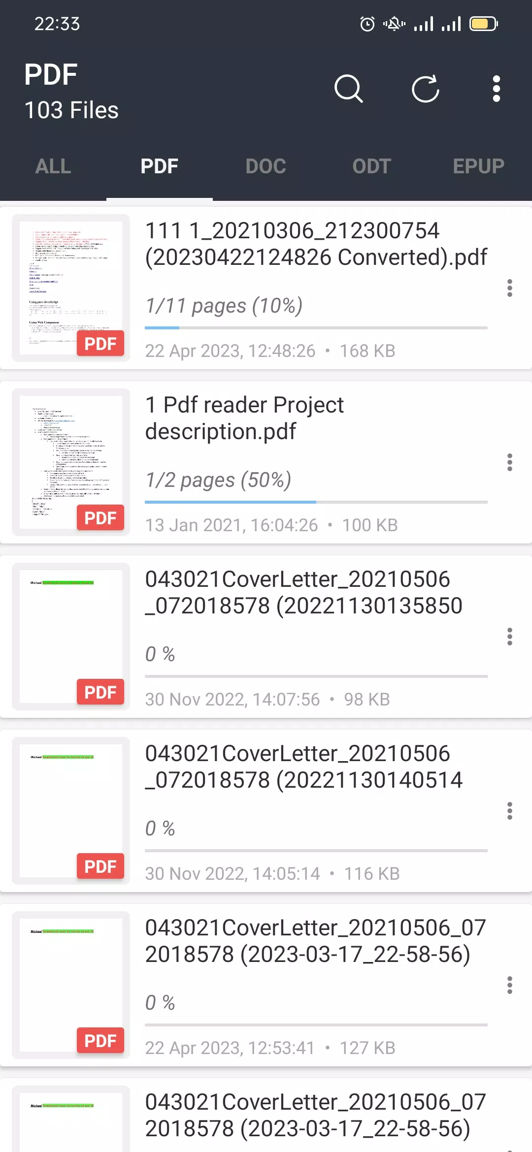 PDF Book Reader Screenshots