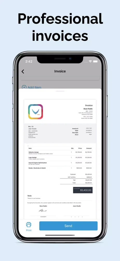 Invoice Maker & Estimate App Screenshots
