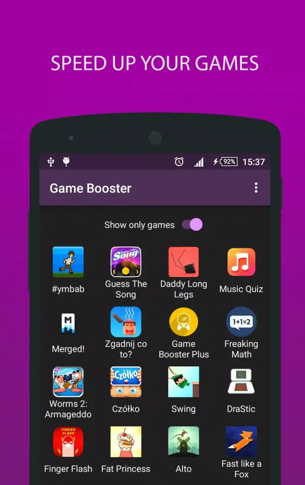 ภาพหน้าจอของ Game Booster