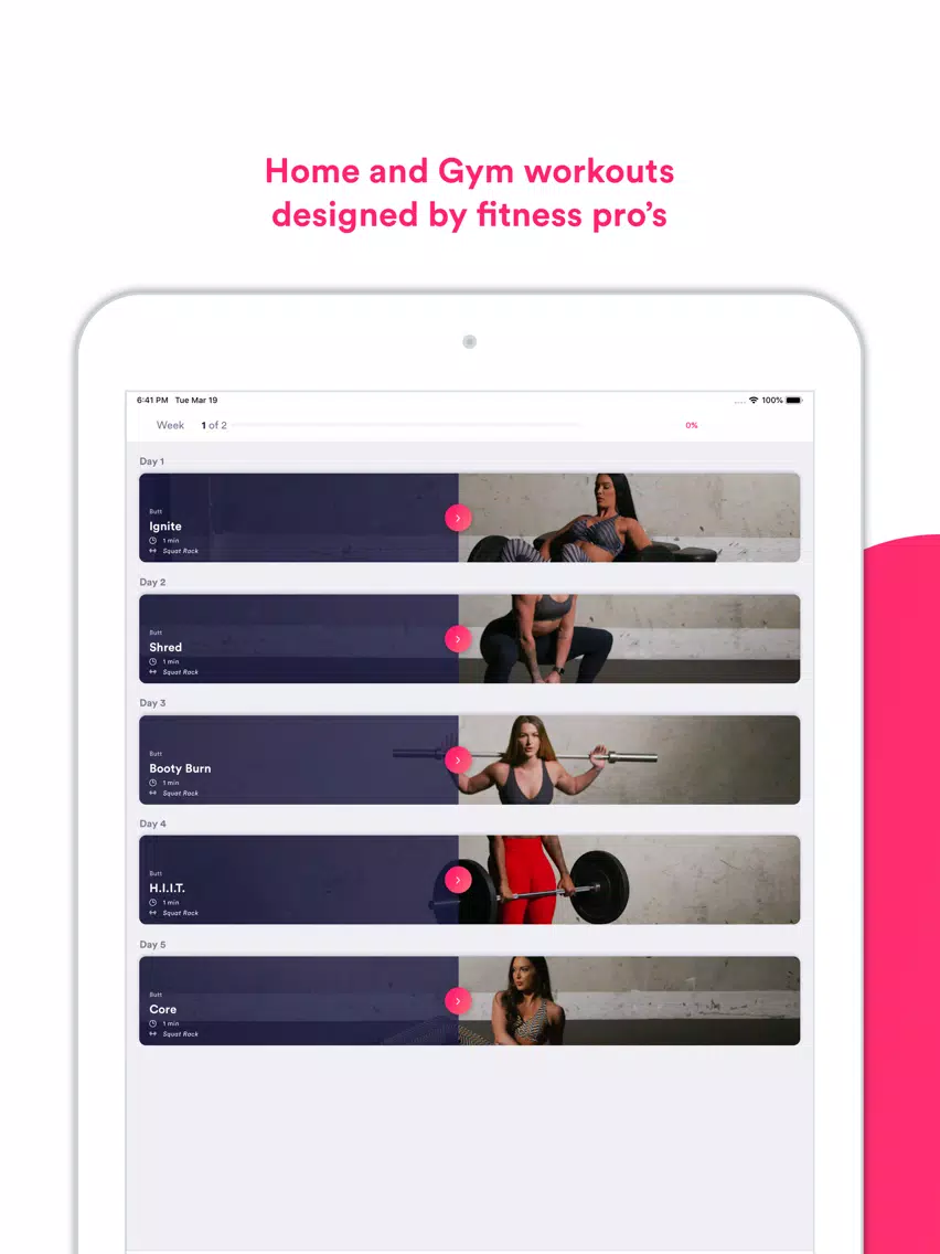 BootyMe - Butt Workouts iPad  スクリーンショット