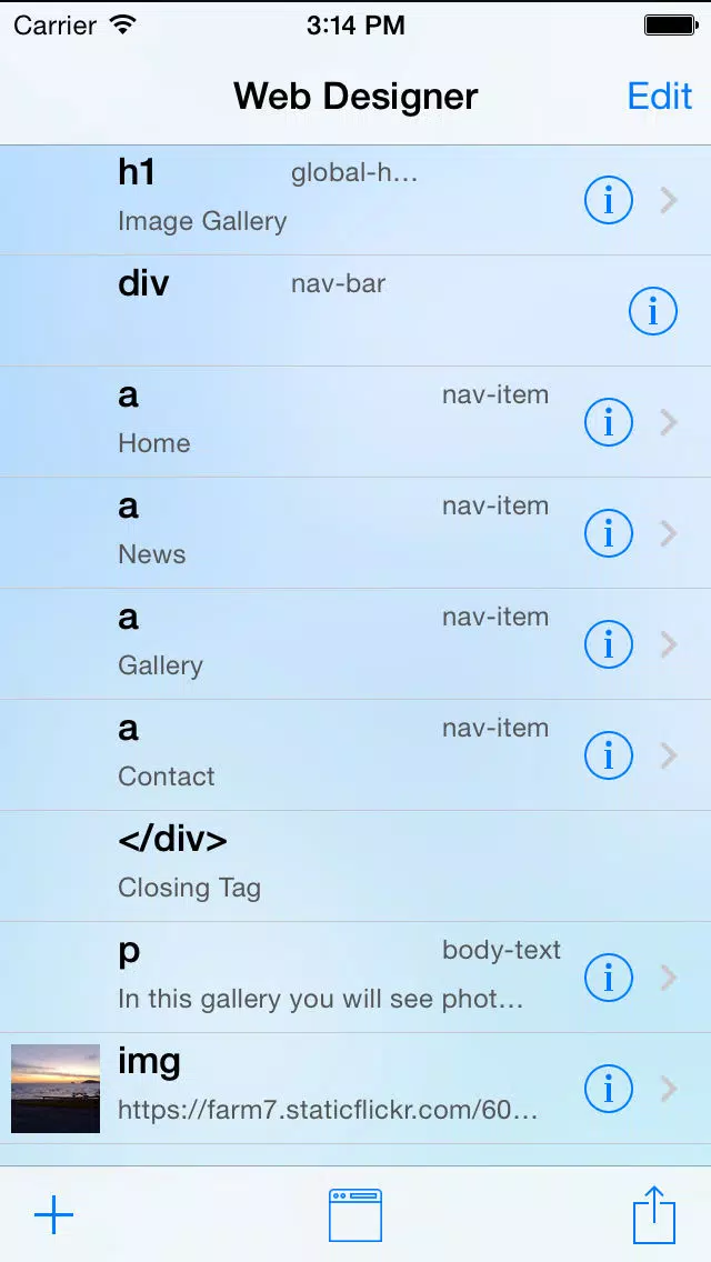 Tangkapan skrin Web Dev