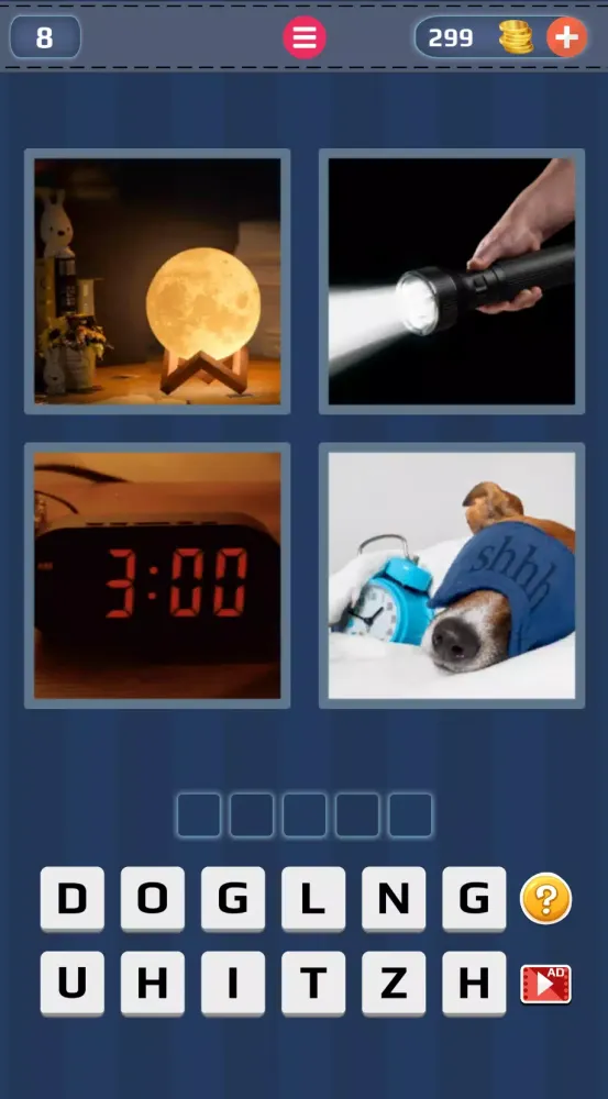 Ảnh chụp màn hình của 4 Pics 1 Word: Guess the Word