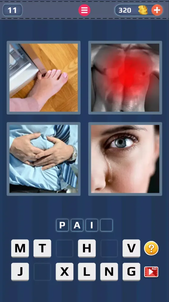 Ảnh chụp màn hình của 4 Pics 1 Word: Guess the Word