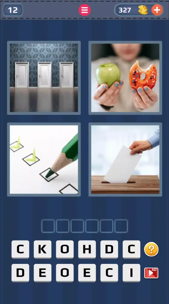 Ảnh chụp màn hình của 4 Pics 1 Word: Guess the Word