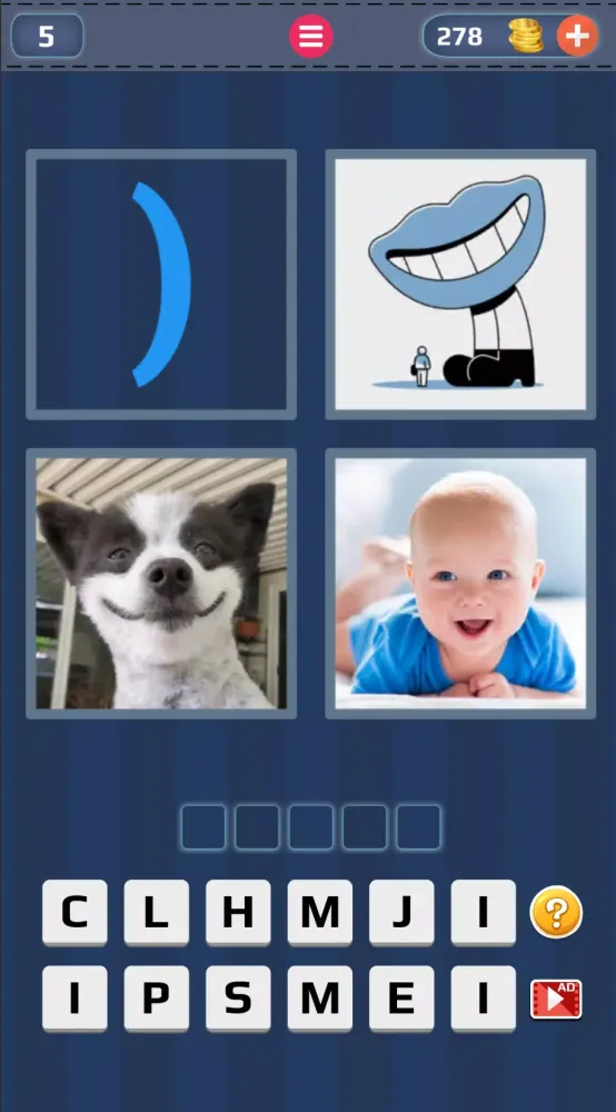 Ảnh chụp màn hình của 4 Pics 1 Word: Guess the Word