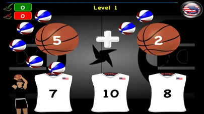 Capturas de tela do Games Math Basket Learn Lite