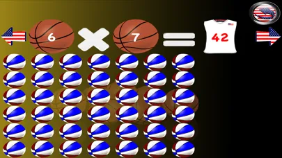 Capturas de tela do Games Math Basket Learn Lite