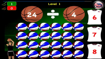 Capturas de tela do Games Math Basket Learn Lite