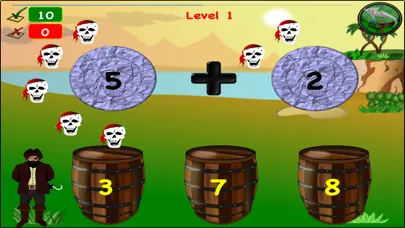 Capturas de tela do Games Math Pirate Learn Lite