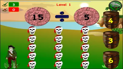 Capturas de tela do Games Math Pirate Learn Lite