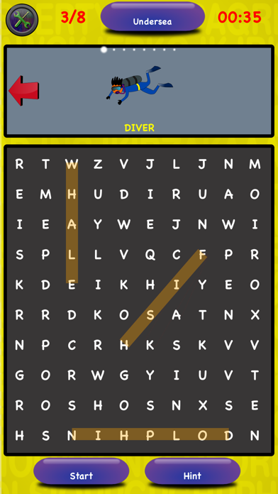 Tangkapan skrin Word Search with pictures kids