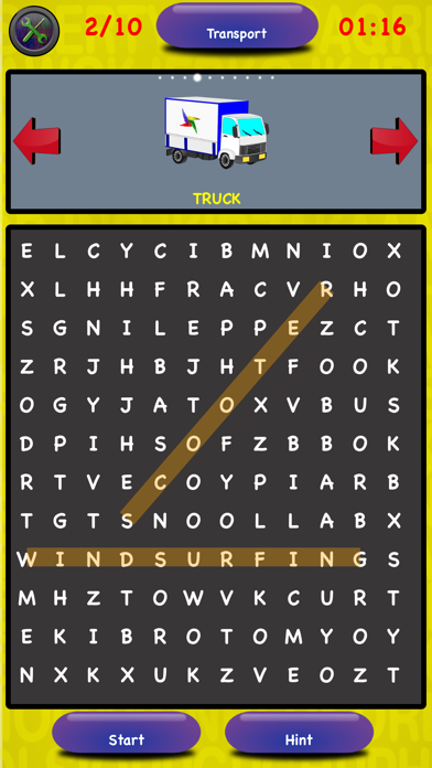 Tangkapan skrin Word Search with pictures kids