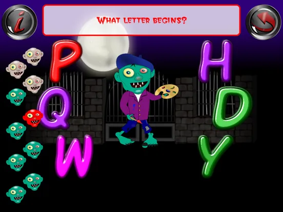 Zrzuty ekranu Halloween Zombie ABC Game Kids iPad 