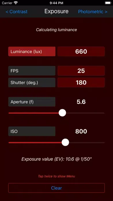 Ảnh chụp màn hình của LuxCalc