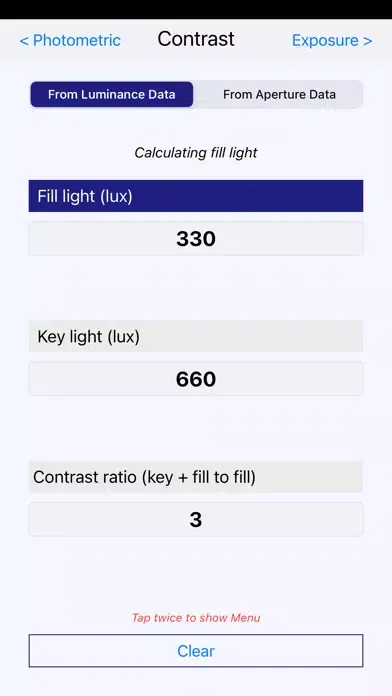 Ảnh chụp màn hình của LuxCalc