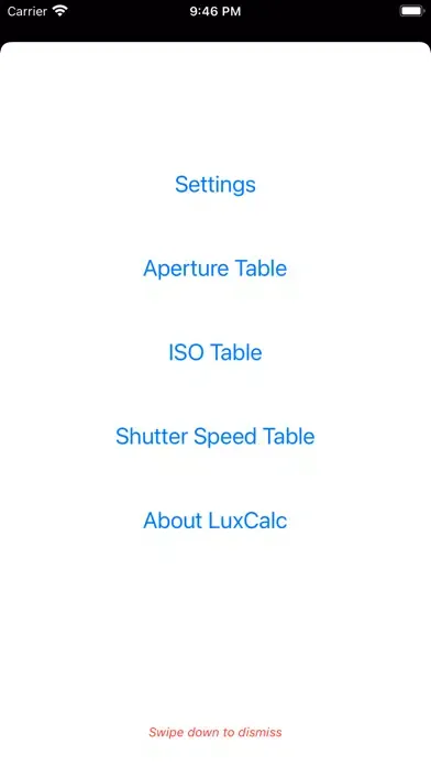 Ảnh chụp màn hình của LuxCalc