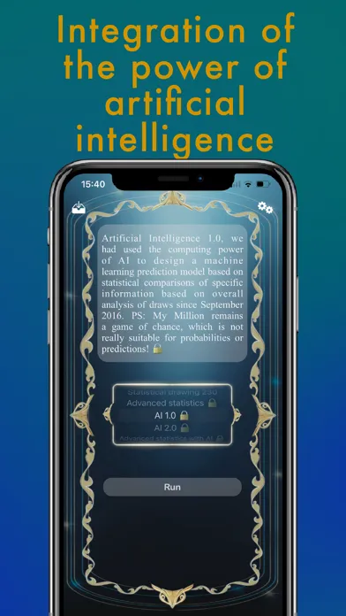 Capturas de tela do EuroMillion Predictor