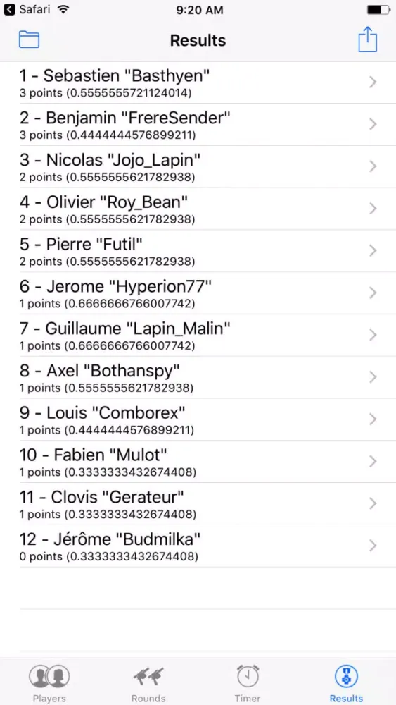 Tournament Organizer for SW IA Screenshots