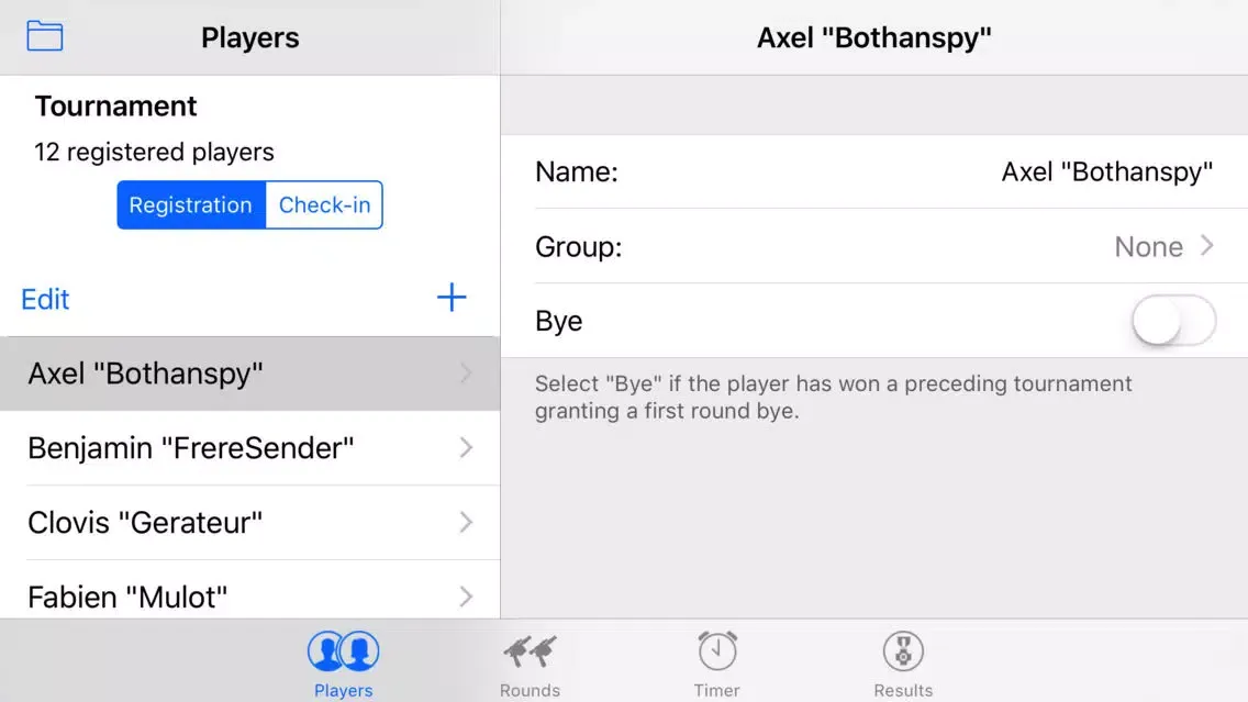 Tournament Organizer for SW IA Screenshots