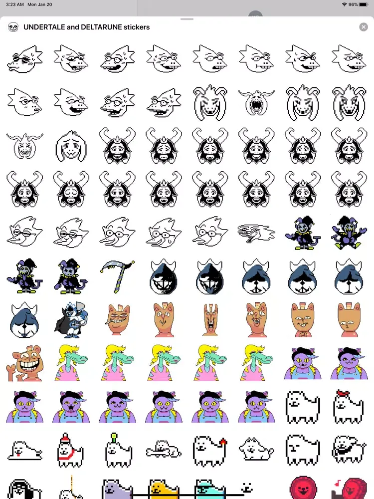 UNDERTALE DELTARUNE stickers iPad  スクリーンショット