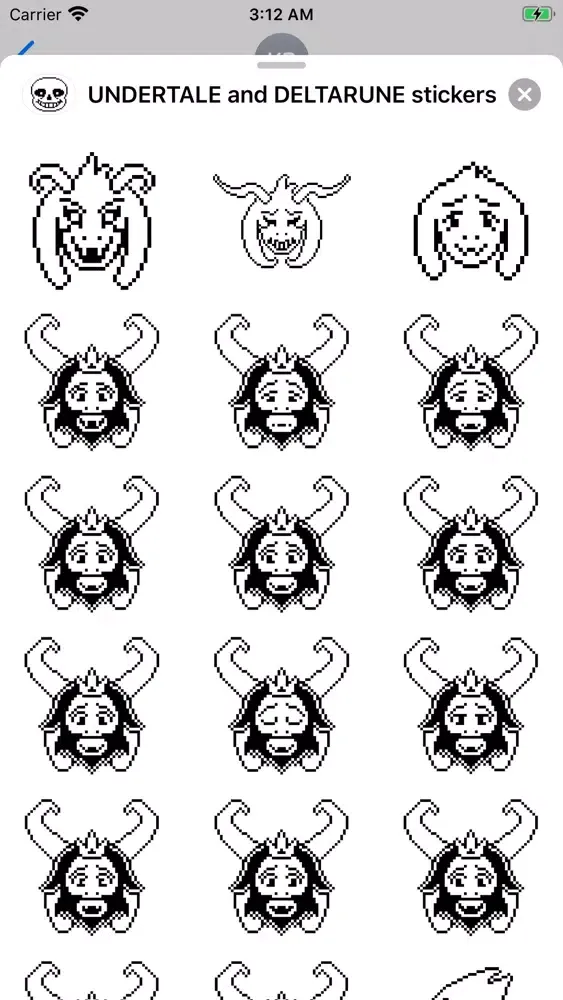 UNDERTALE DELTARUNE stickers スクリーンショット